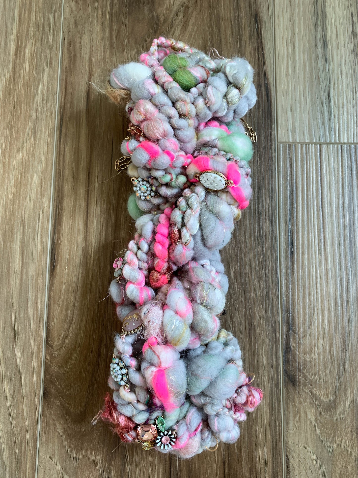 Handspun Art Yarn: Fabric Trim and Charms