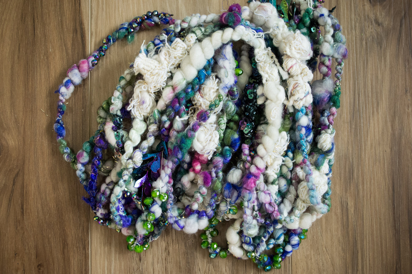 New Listing: Beaded Handspun Art Yarn