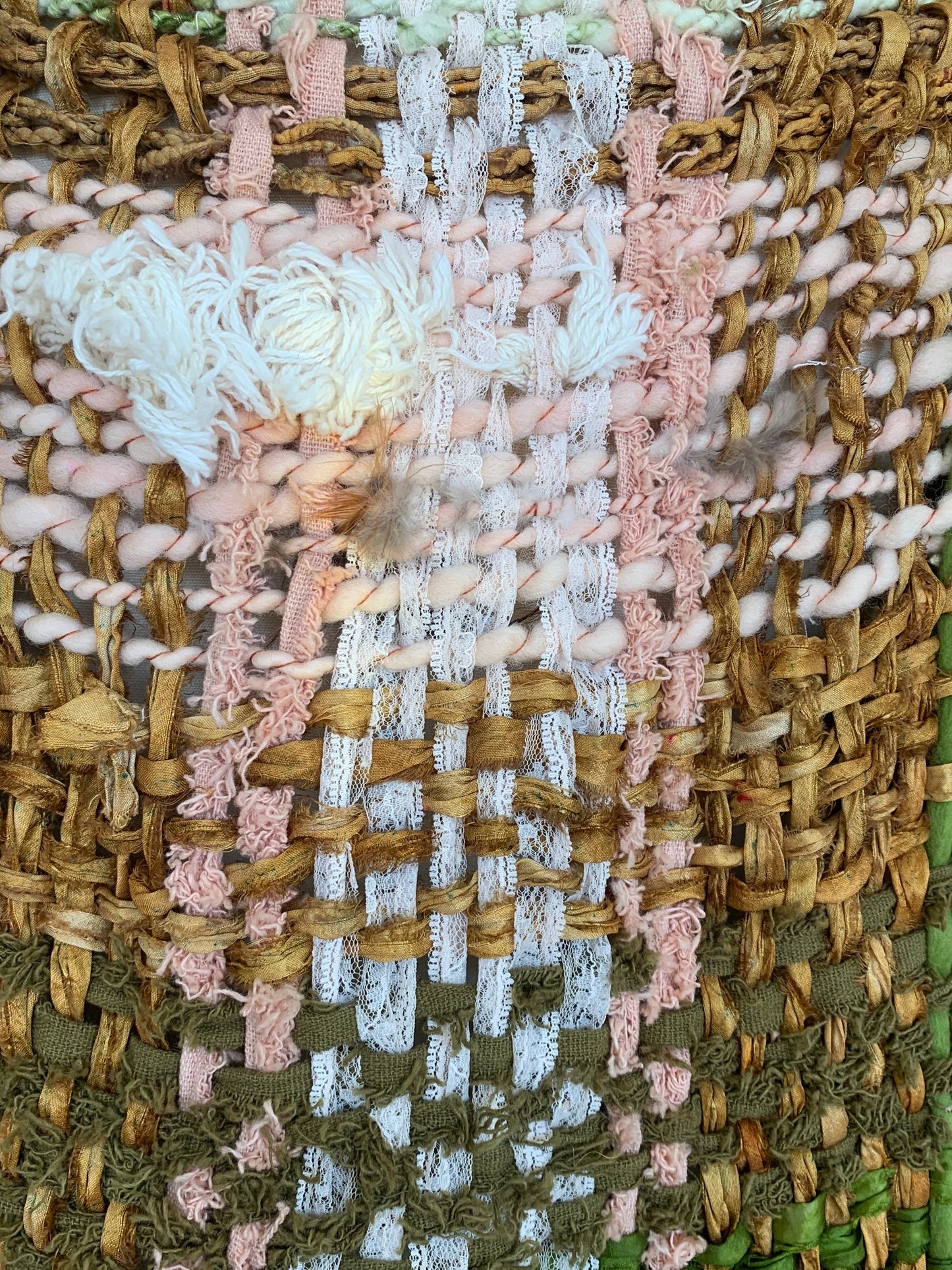 Hand Woven Art Yarn Shawl: Boho Blanket Wrap