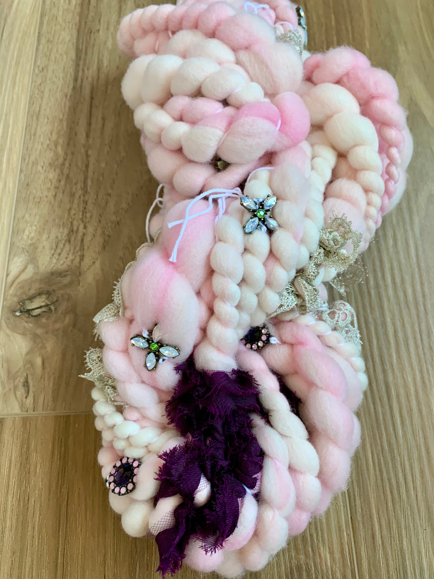 Handspun Art Yarn: Fabric Trim and Charms