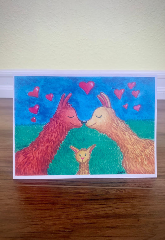 Llama Greeting Cards: Blank Greeting Cards